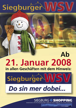Das Plakat zum Siegburger Winterschlussverkauf
