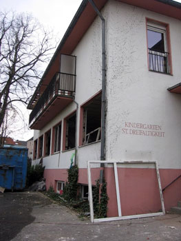 Das alte Gebäude des Kindergartens Wolsdorf