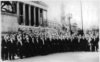 Die Chorgemeinschaft Germania bei der Wienreise 1958