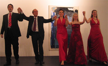 Das Bild zeigt die Solisten Julia Klein, Maria Klier, Barbara Felicitas und Thomas Benden 
