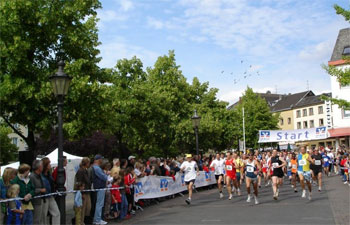 Das Bild zeigt die Läufer beim Michaelsberglauf im letzten Jahr
