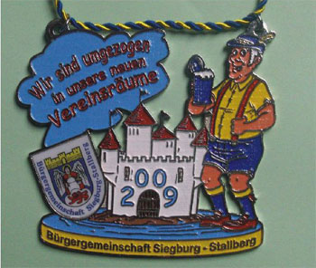 Das Bild zeigt den Karnevalsorden der Bürgergemeinschaft Stallberg