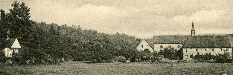 Kloster mit Rochus-Kapelle um 1910 Kloster mit Rochus-Kapelle (l.) um 1910