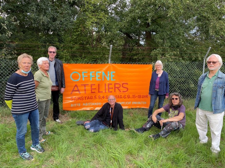 2020-09-02_offene-ateliers Christine Ludwigs, Annette Preiss, Christoph Hasenberg, Karl-Heinz Löbach, Karin Dornbusch,Hermann Josef Hack, KP Kremer