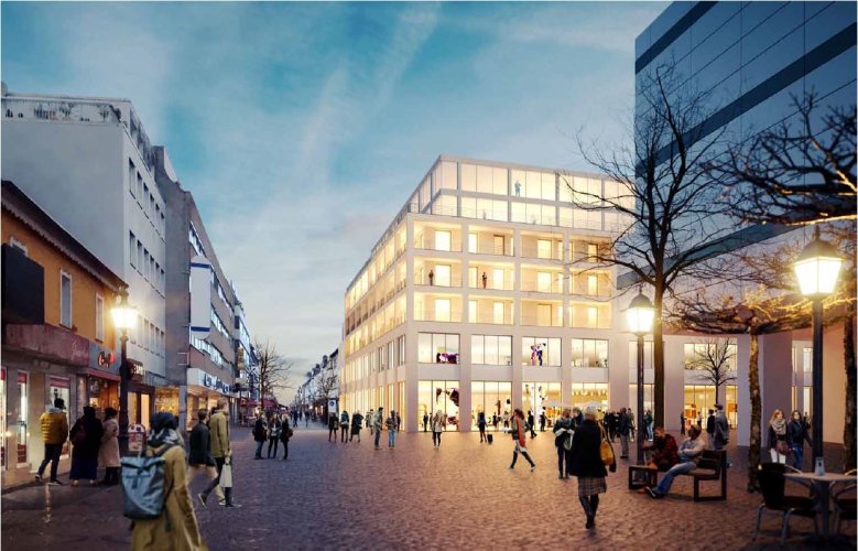Kaiser-Carré Das Bild zeigt den Bereich um das zukünftige Kaisercarré neben dem Galeria Kaufhof
