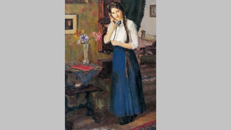 Frau am Telefon Frau am Telefon