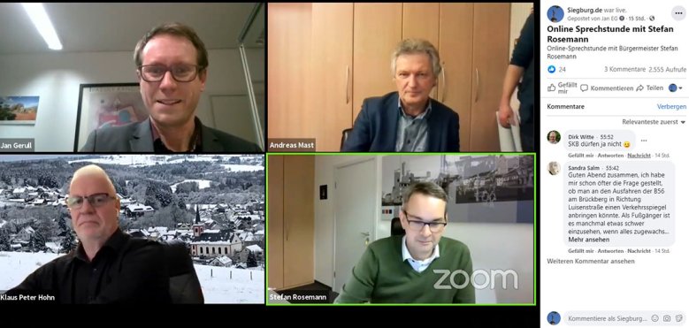 Online-Bürgersprechstunde Online-Bürgersprechstunde am 1. Februar 2021