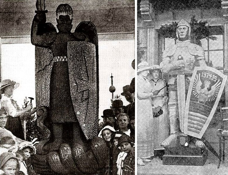 Kriegsnagelungen Kriegsnagelungen - 1915 in Hamburg der Eiserne Michael und in Emden der „Isern Kerl“ genagelt