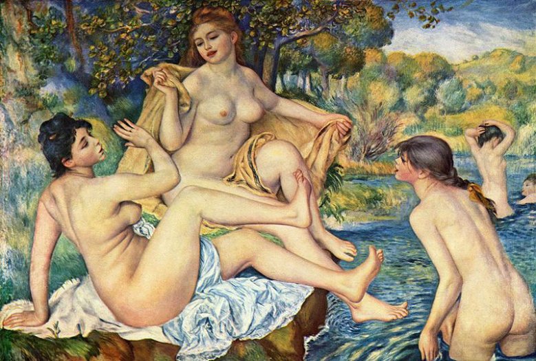 "Die großen Badenden" 1887 "Die großen Badenden" ("Les Grandes Baigneuses") von Auguste Renoir, 1887