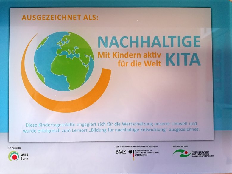 Kita-Rabennest Kita-Rabennest wurde ausgezeichnet: Projekt "Nachhaltige Kita - Mit Kindern aktiv für die Welt"