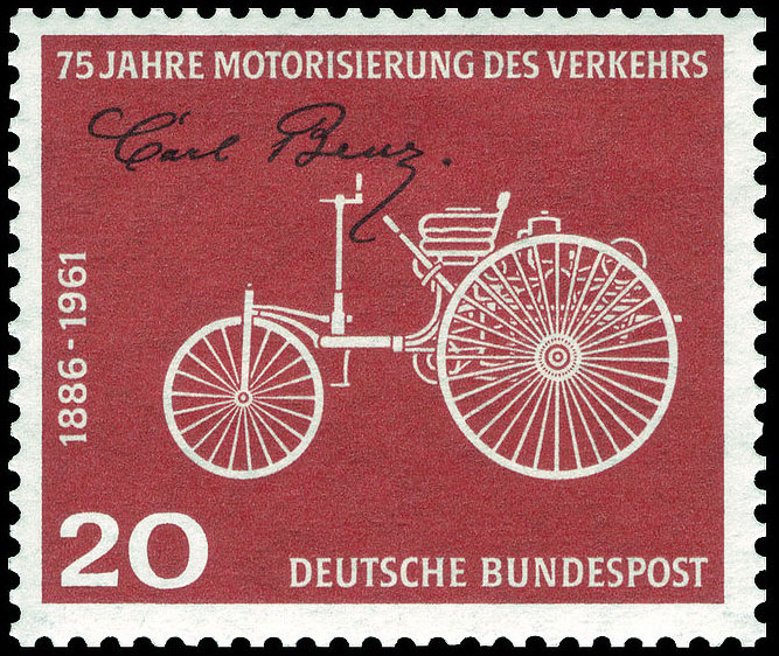 Briefmarke Benz 1961 Briefmarke Benz 1961