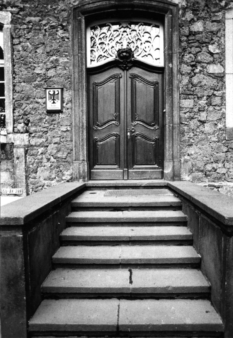 Eingang der Bundesfinanzakademie 1956 Eingang der Bundesfinanzakademie auf der Abtei 1956