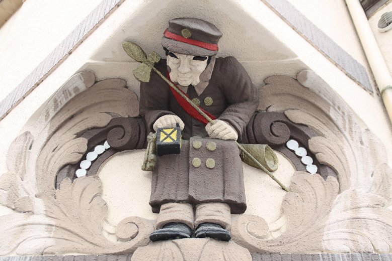 Nachtwächter Nachtwächter-Figur am Haus
