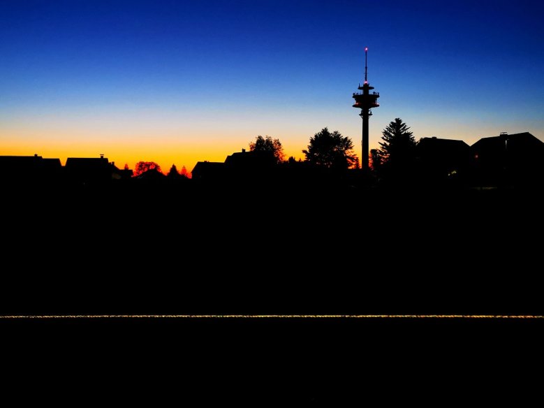 Schreck Schreck bei Sonnenuntergang