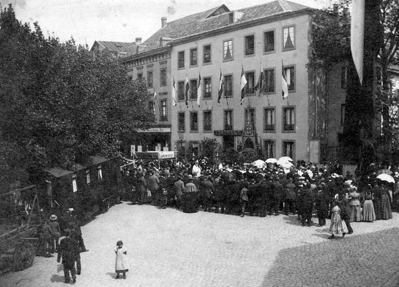 Fronleichnam Fronleichnamsprozession am oberen Markt um 1900