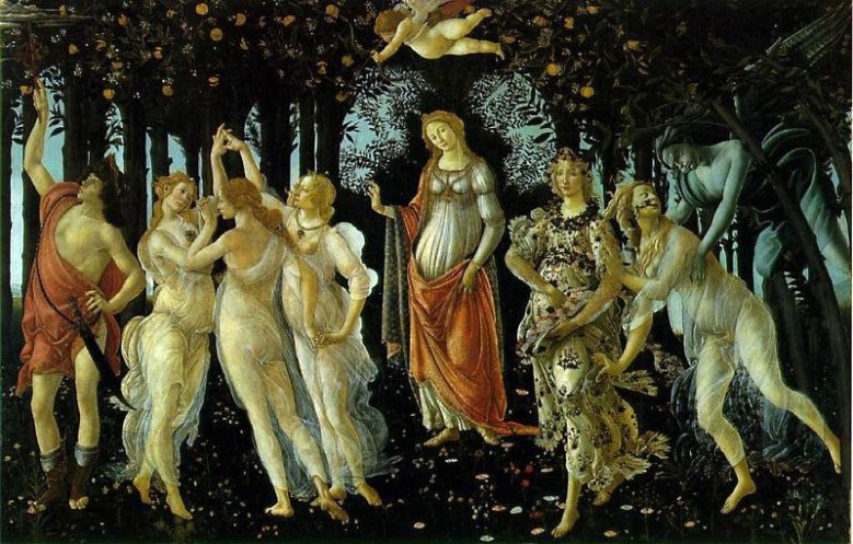 Primavera Primavera" - "Der Frühling", Gemälde von Botticelli um 1478