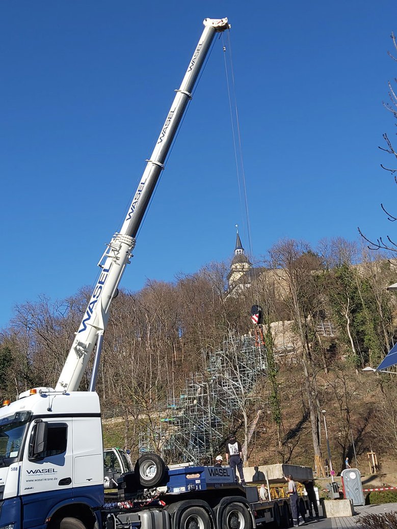 Kranabbau am Mühlentorparkplatz Kranabbau am Mühlentorparkplatz