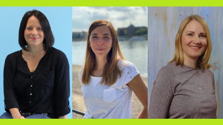 FZ Mittendrin Heike Hennes, Leitung Kita Schatzinsel; Ann Catherine Lohmann, Leitung St. Anno; Alena Böttner, Leitung Kita Wirbelwind
