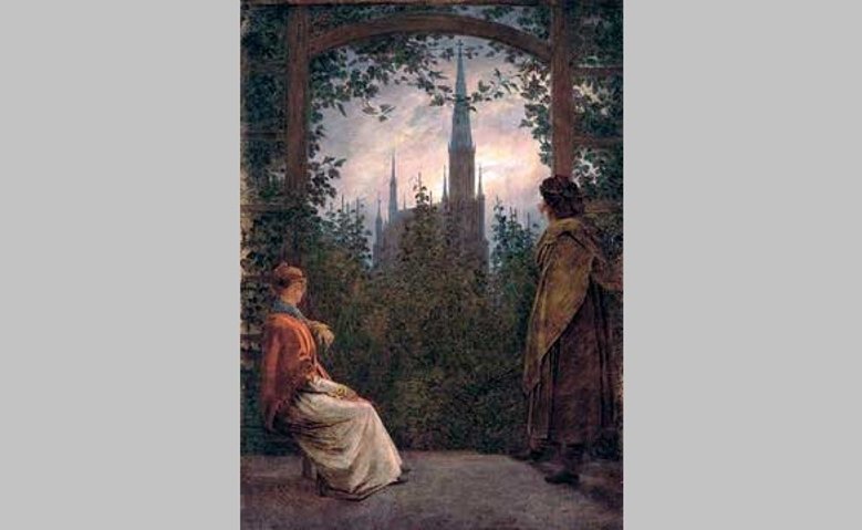 Caspar David Friedrich Gartenlaube in Greifswald, Caspar David Friedrichs, 1818