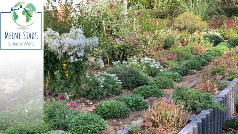 Nachhaltigkeit-Garten Ein Blumengarten