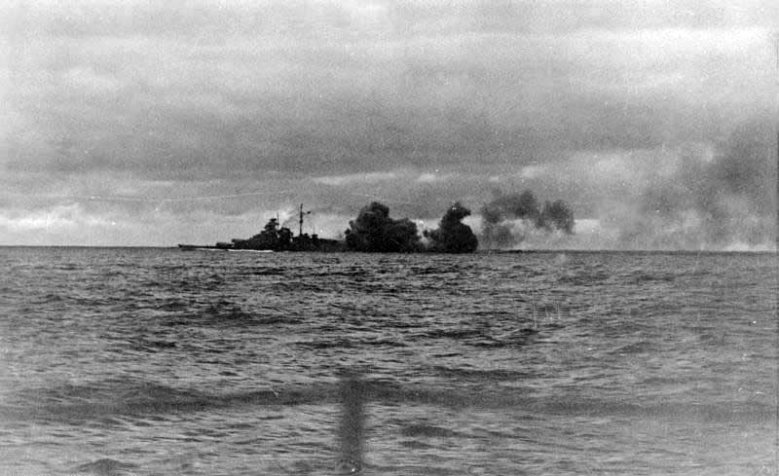 Bismarck Die getroffene Bismarck 1941