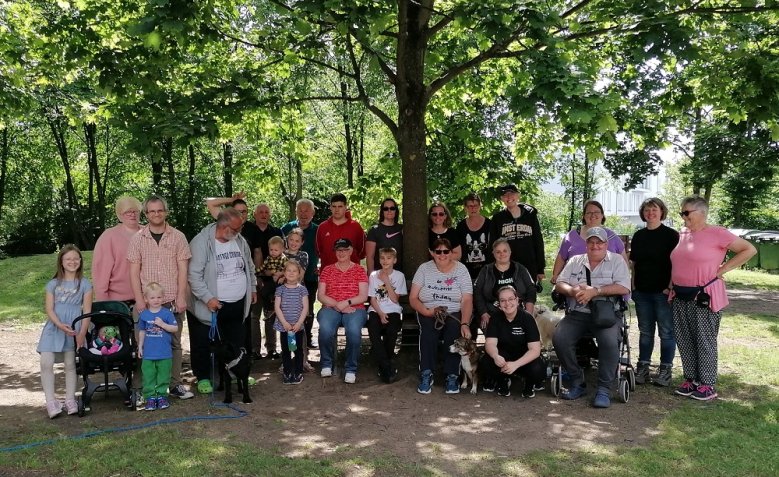 Gruppenfoto des Tambourcorps "In Treue Fest"