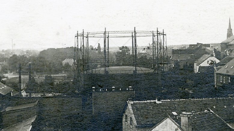 Siegburger Gaswerk, Blick von der Ringstraße Siegburger Gaswerk, Blick von der Ringstraße
