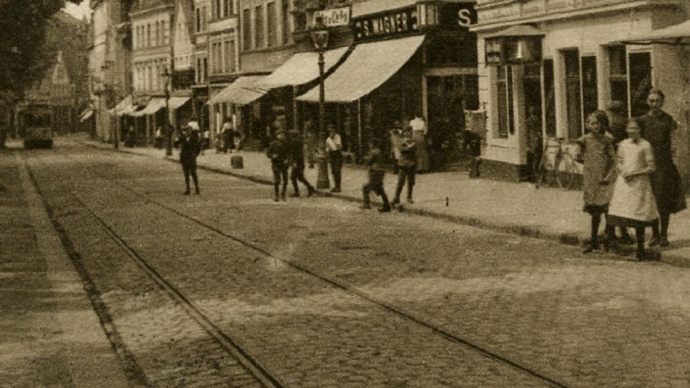 Markt mit Bahn um 1917 Markt mit Bahn um 1917
