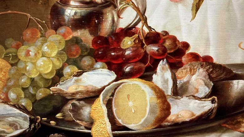 Stadtbibliothek Kunst und Brot Gemälde eines Früchtetellers