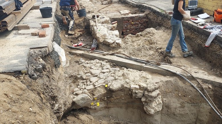 Burggasse Historische Pflasterung der Burggasse.