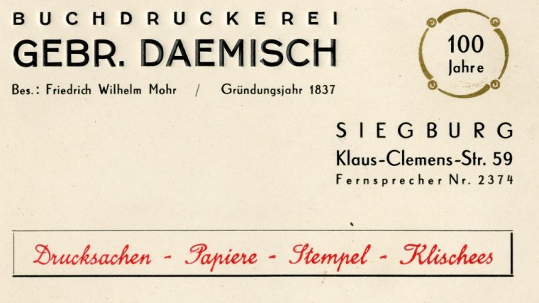 Mohr Firmenschild 1937 Mohr Firmenschild 1937