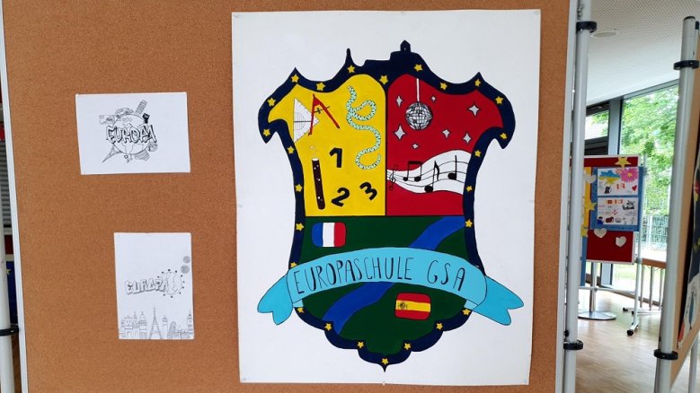 Gymnasium Alleestraße Europatag Plakat "Europaschule GSA".