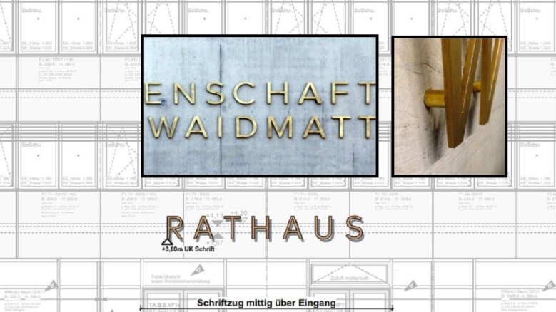 Schriftzug Rathaus Entwurf und Beispiele zu "Rathaus"-Schriftzug.