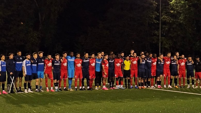 Benefizspiel SSV Gemischtes Teamfoto des MSV Bonn und Siegburger SV