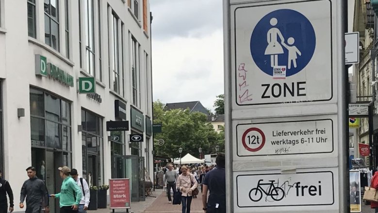 Radfahren Fußgängerzone Radfahren Fußgängerzone