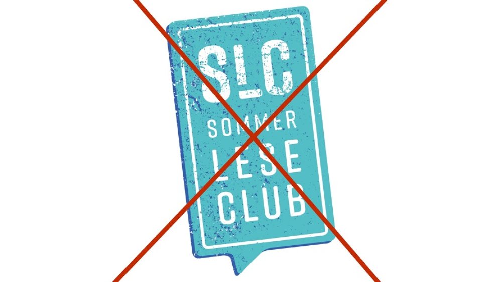 Durchgestrichenes Logo des Sommer-Lese-Clubs