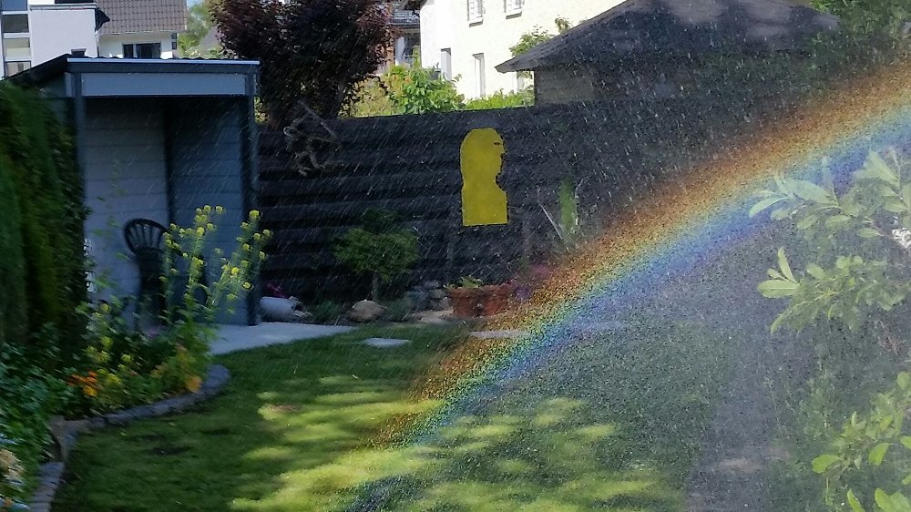 Regenbogen im Garten