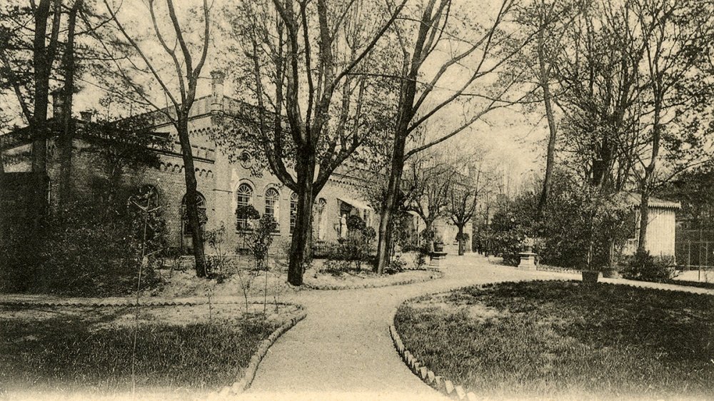 Schützenburg mit Parkanlagen im Jahre 1907