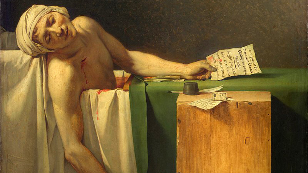 Tod des Marat, Gemälde von Jacques-Louis David (1748-1825)
