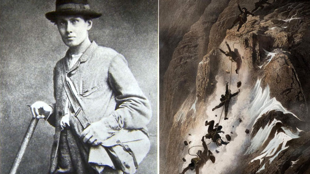 Der junge Edward Whymper und die Tragödie der Erstbesteigung des Matterhorns, von Gustav Doré, 1865
