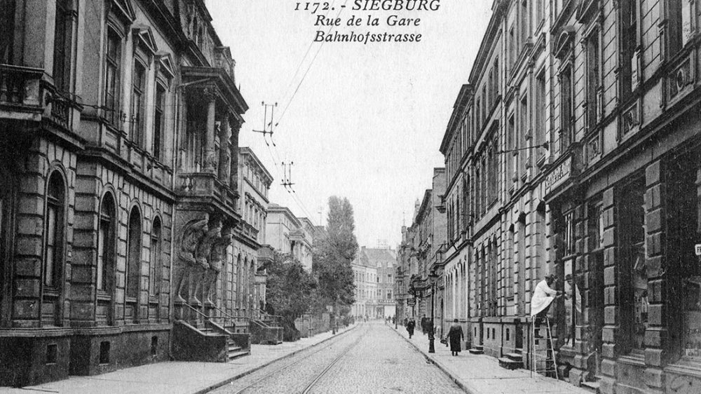 Die Post in der Bahnhofstraße um 1925