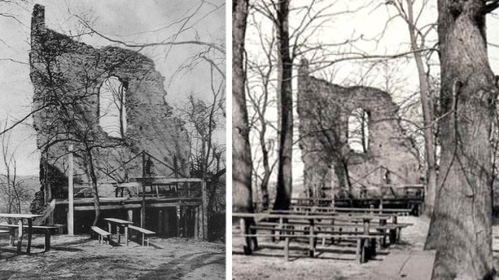 Ruine des Ulrather Hofes 1935 bzw. Außengaststätte in den 1930er-Jahren