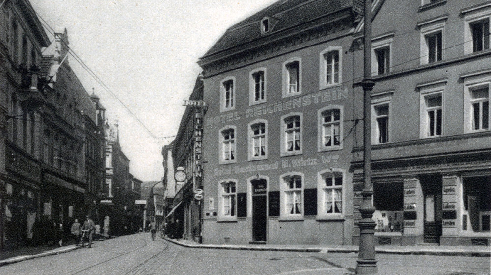Der "Reichenstein" am oberen Markt in den 1920er-Jahren