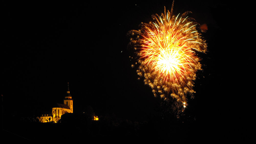 Feuerwerk über der Abtei 2018