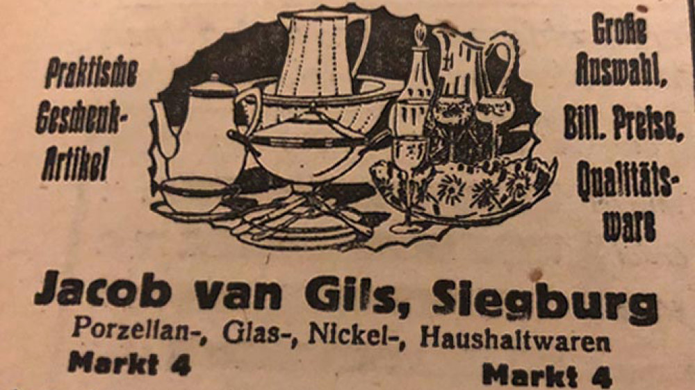 Annonce van Gils Porzellan 1925
