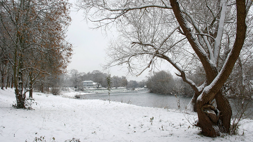 Schnee am Siegwehr 2010