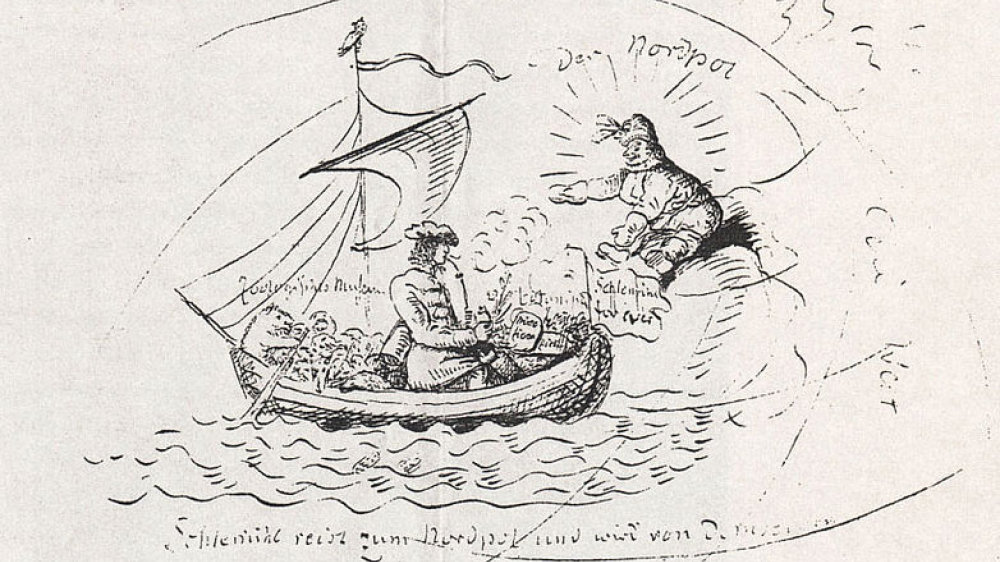 Reise zum Nordpol Karikatur 1816