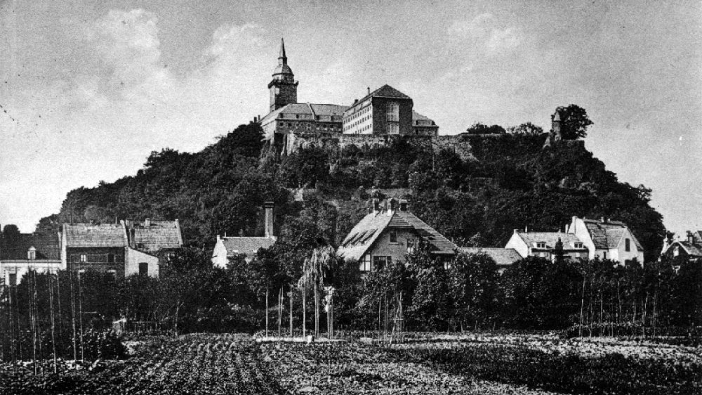 Siegburg 1916, im Vordergrund die Siegfeldstraße