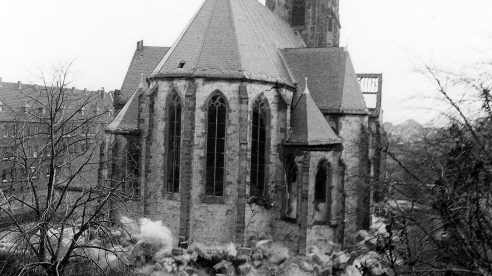 St. Anno Kirche, fotografiert am 7. April 1970 von Norbert Heiden