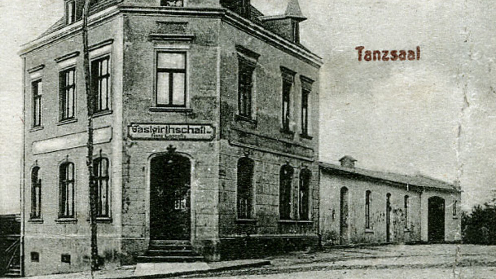 Gaststätte und Saal Kemp (vormals auch Cappalo) in der Wolsdorfer Jakobstraße 92, vor 1919